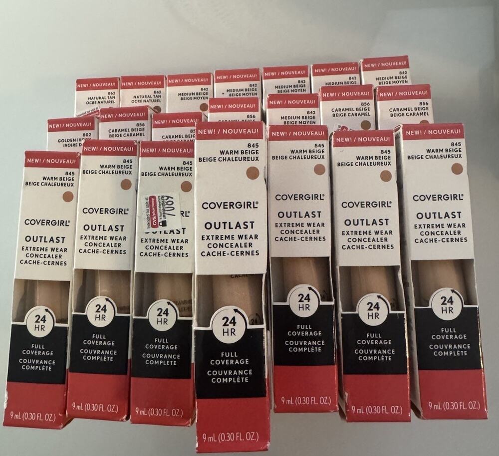 CoverGirl Outlast Extreme Wear Concealer Lot of 22 Mixed Shades New Sealed
